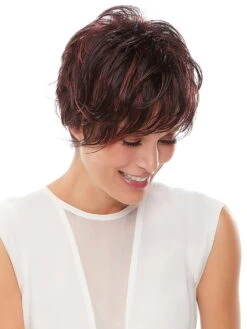 Ruby | Synthetic Lace Front Wig (Basic Cap) -Wigs - Jon Renau 0002 Ruby FS2V 31V ChocolateCherry alt