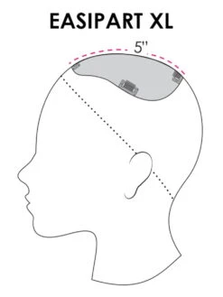 EasiPart HD XL 8" | HF Synthetic Hair Topper -Wigs - Jon Renau 0002 easiPart XL coverage