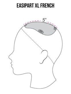 EasiPart French XL 18" | Remy Human Hair Topper (HT) 25 EasiPart French XL 18" | Remy Human Hair Topper (HT) -Wigs - Jon Renau 0005 easiPart French XL coverage