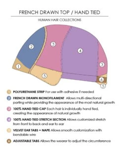 Cara | Remy Human Hair Wig (Hand-Tied) 22 Cara | Remy Human Hair Wig (Hand-Tied) -Wigs - Jon Renau French Drawn Top Hand Tied