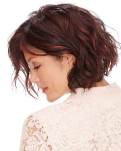 January | Lace Front & Monofilament Synthetic Wig By Jon Renau -Wigs - Jon Renau JR5400 January F2SV 31V ChocolateCherry back