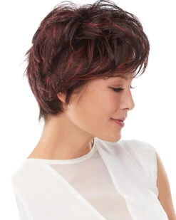 Ruby | Lace Front Synthetic Wig By Jon Renau -Wigs - Jon Renau JR5403 Ruby FS2V 31V ChocolateCherry side