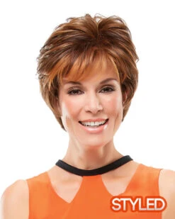 Judi | Monofilament Synthetic Wig By Jon Renau -Wigs - Jon Renau JR5969 Judi 6F27 styled Alt3