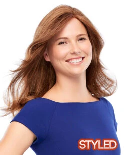 Spirit-Petite/Average | Lace Front Monofilament Remy Human Hair Wig By Jon Renau -Wigs - Jon Renau JR731 Spirit 6F27 Alt4 styled 01