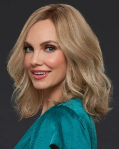 Carrie (Exclusive) | Lace Front & Monofilament Human Hair Wig By Jon Renau -Wigs - Jon Renau JR751APT Carrie 12FS12 Malibu side2