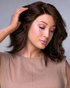 Carrie Lite-Petite | Lace Front & Monofilament Human Hair Wig By Jon Renau 7 Carrie Lite-Petite | Lace Front & Monofilament Human Hair Wig By Jon Renau -Wigs - Jon Renau JR774 CarrieLitePetite 4RN CloseUp