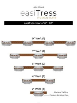 EasiExtensions 20" | Human Hair Extension | Clip In -Wigs - Jon Renau Part 1 JR easiTress easiExtensions 16 20 f3afc6f8 9f47 4b7d a021 c92901e77035
