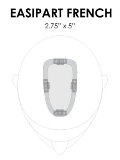 EasiPart French 8" | Remy Human Hair Topper -Wigs - Jon Renau easiPart French Placement B W