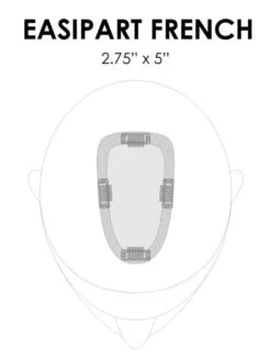 EasiPart French 18" | Remy Human Hair Topper -Wigs - Jon Renau easiPart French Placement B W 906cc241 5bc1 4589 a7f1 e7df56e97276