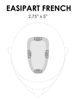 EasiPart French 12" | Remy Human Hair Topper -Wigs - Jon Renau easiPart French Placement B W ceafcec6 4f93 47a3 a97a dac4c7ab1f99