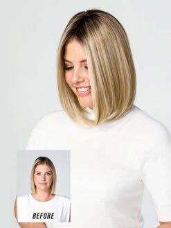 EasiPart Medium HD 12" | Synthetic Hair Topper (Mono Top) -Wigs - Jon Renau easiPartMedium12in 12FS8 Sidecopy