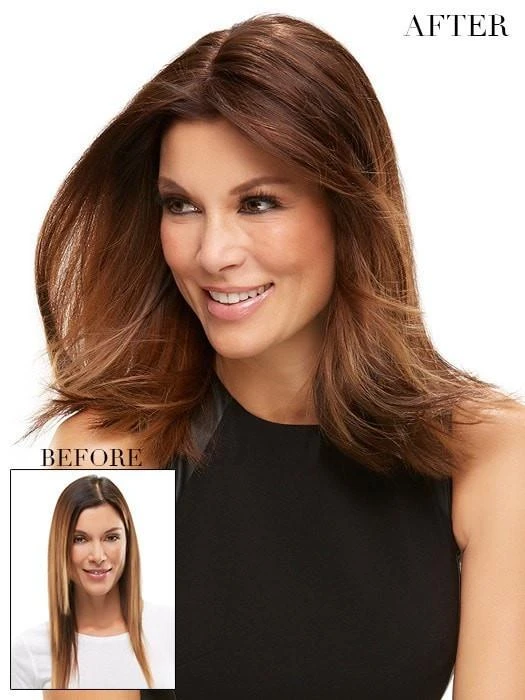 EasiPart HD 18" | HF Synthetic Hair Topper (Mono Top) 7 EasiPart HD 18" | HF Synthetic Hair Topper (Mono Top) - Image 7