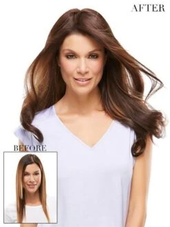 EasiPart HH XL 18" | Remy Human Hair Topper (Mono Top) 30 EasiPart HH XL 18" | Remy Human Hair Topper (Mono Top) -Wigs - Jon Renau easipart xl 18inch 6rn alt3 1