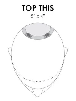 Top This 8" | Remy Human Hair Topper 28 Top This 8" | Remy Human Hair Topper -Wigs - Jon Renau top this placement base dimensions