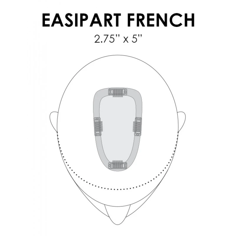 EasiPart French Human Hair 12" Topper By Jon Renau 7 EasiPart French Human Hair 12" Topper By Jon Renau - Image 7